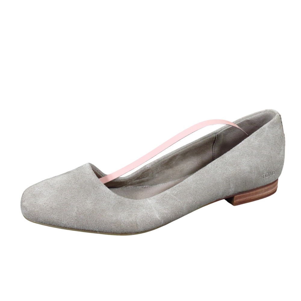 TOMS Briella Women Ballet Flat Size 9 Professional Work Wear Taupe Suede Leather
